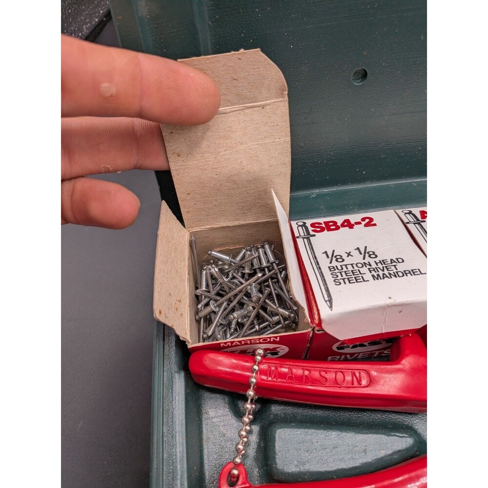 Marson 39001 Marson HP2 Riveter Rivet Gun Kit In Case with Klik Fast Rivets - Picture 9 of 13